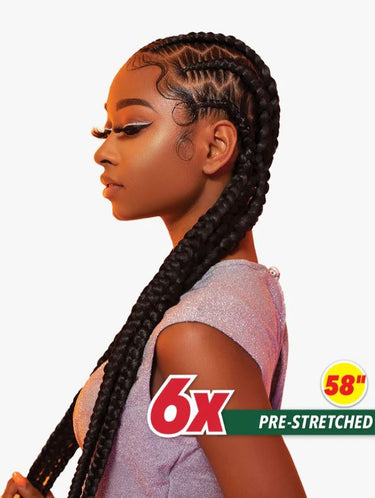 SENSATIONNEL 6X X-PRESSION PRE-STRETCHED BRAID 58″, BRAIDED